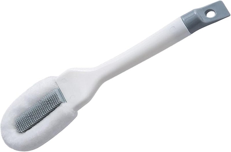 فرشاة تنظيف الأحذية البيضاء المريحة بمقبض ممتد للاستخدام المنزلي وفي الحمام - Image 4